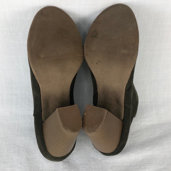 Old Navy | Olive Suede Ankle Bootie Sz 10 - Picture 5 of 8